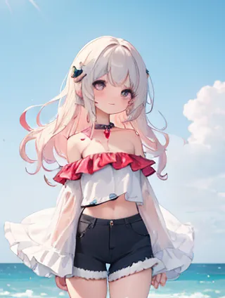 沙滩帐篷与面包涂抹：夏日海边的浪漫邂逅