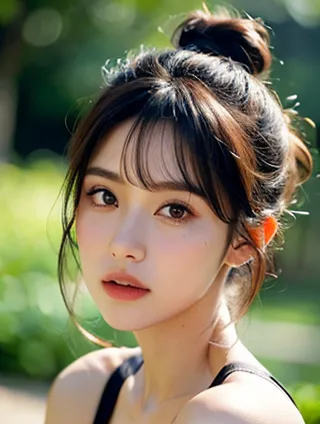 模特拍摄现场与雕塑作品：艺术与美的碰撞